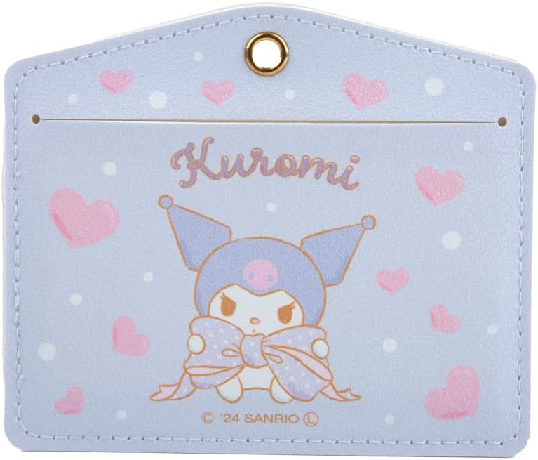 DAISO Kuromi Big Ribbon ID Case - Light Purple Sanrio Character Card Holder - Image 1